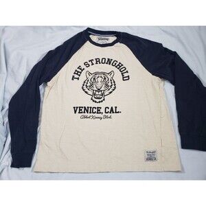 The Stronghold Tiger Mens Medium Shirt Colorblock Raglan Long Sleeve Venice CA